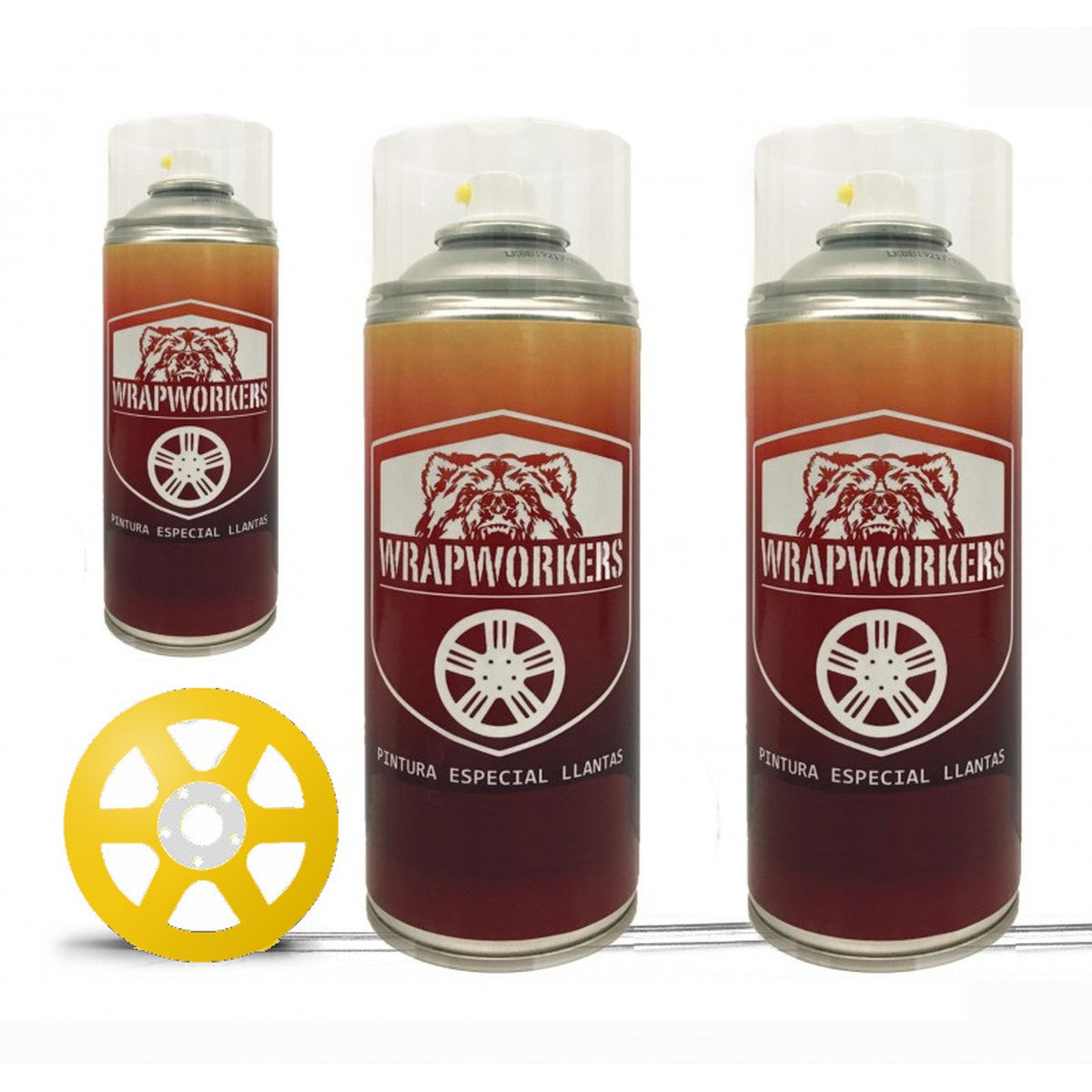 Spray wheel paint kit · gloss yellow
