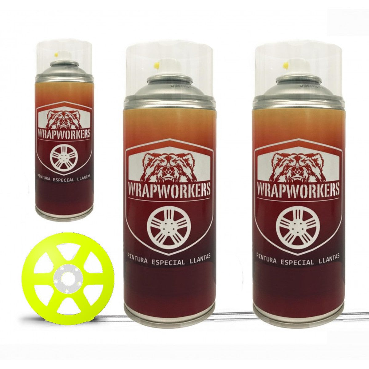 Spray wheel paint kit · gloss fluo yellow