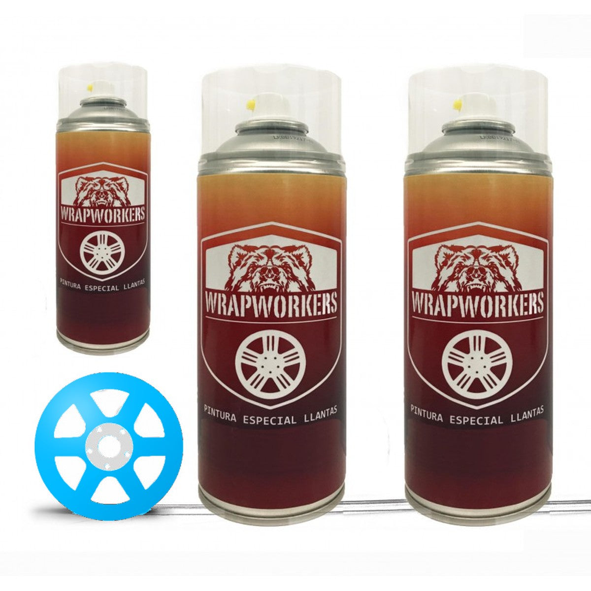 Spray wheel paint kit · gloss fluo blue