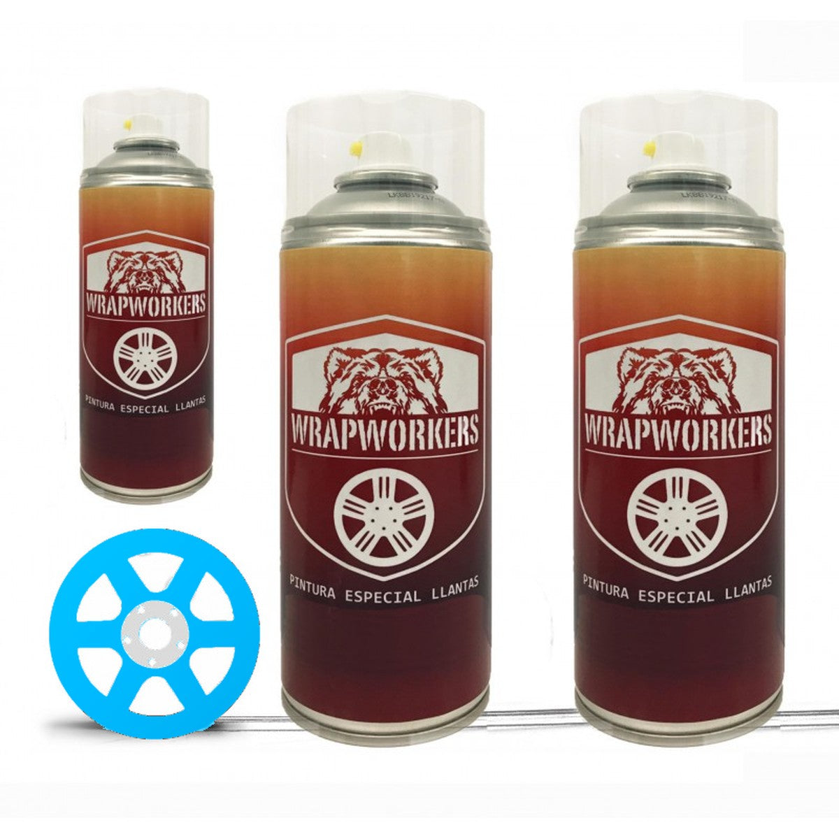 Spray wheel paint kit · matte fluo blue