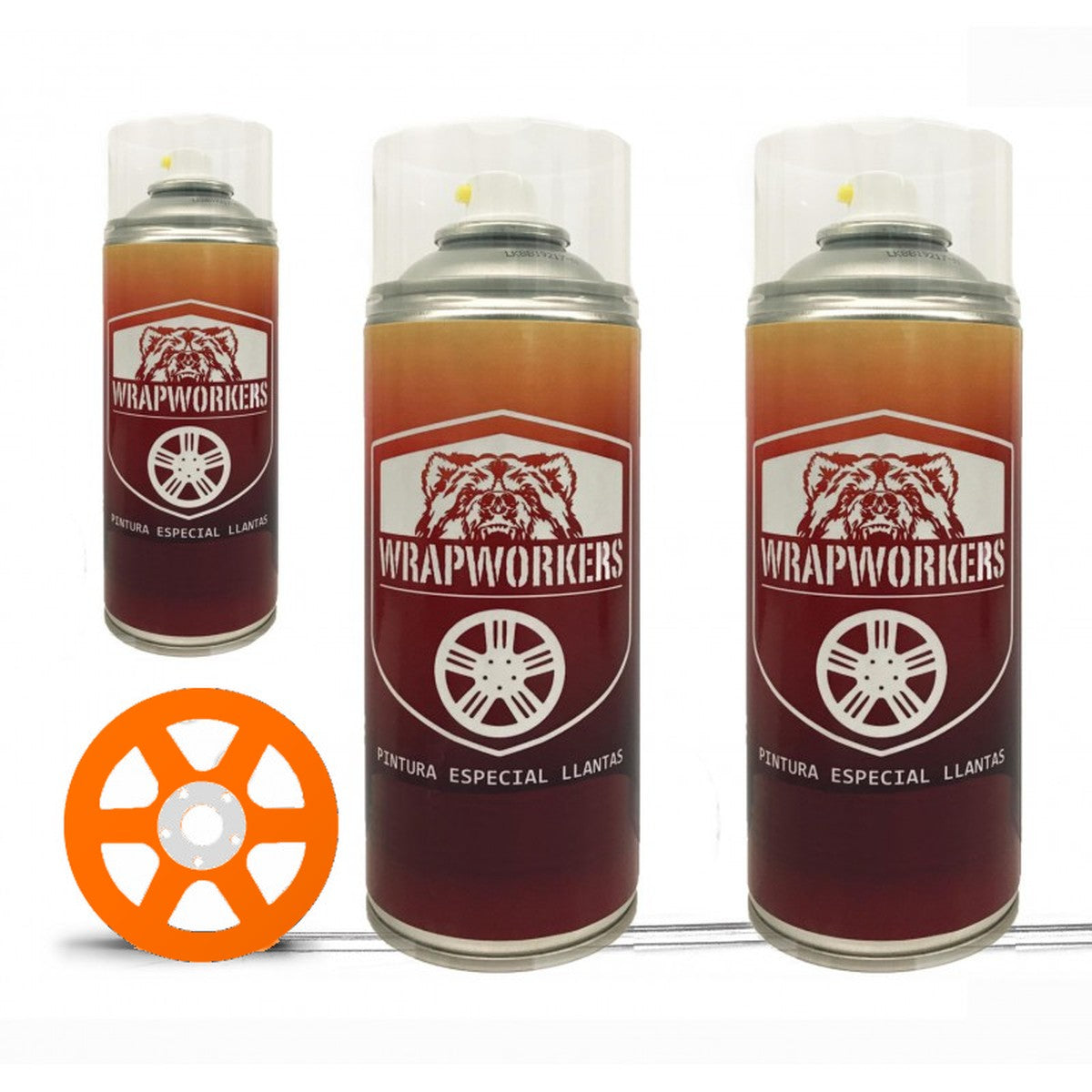Spray wheel paint kit · matte fluo orange